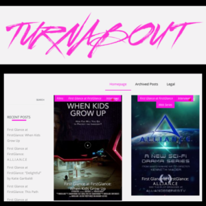Turnabout Media logo and preview of Marissa Labog feature